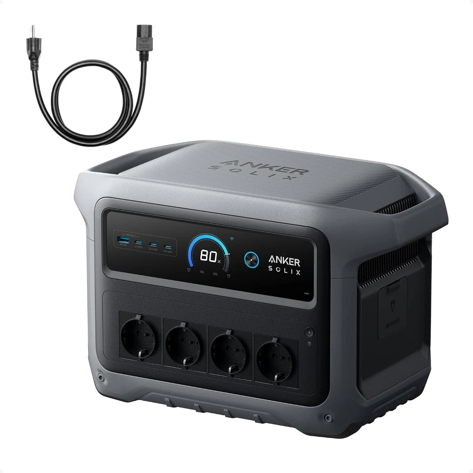 Anker SOLIX C1000 Gen 2, 1.024 Wh, 2.000 W, 49-min-Schnellladung und 9 Anschlüsse: Hauptansicht