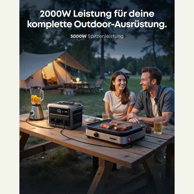 Hauptansicht Anker SOLIX C1000 Gen 2, 1.024 Wh, 2.000 W, 49-min-Schnellladung und 9 Anschlüsse