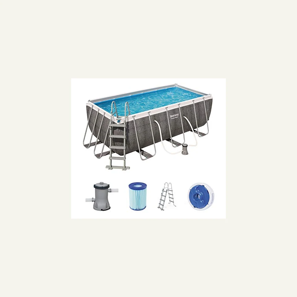 Bestway Power Steel 412 × 201 × 122, 412 × 201 × 122 cm, 6.478 l und Filterpumpe: Hauptansicht
