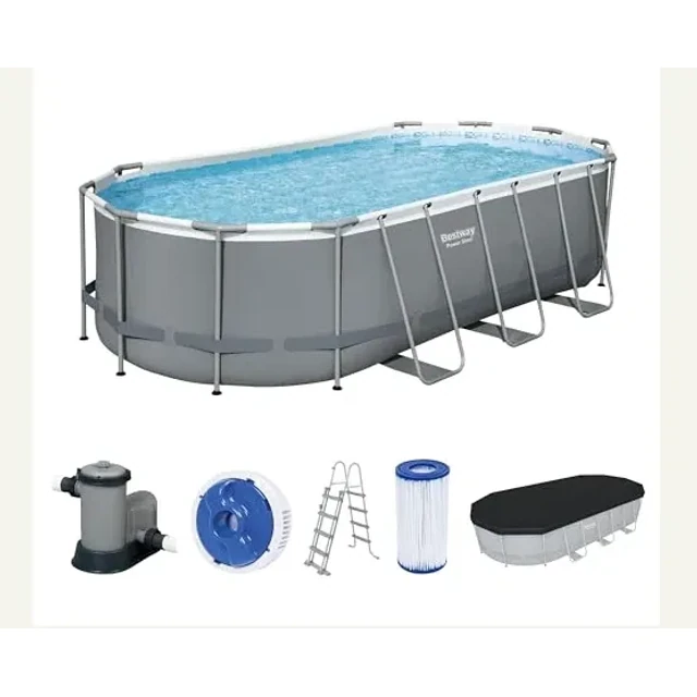 Hauptansicht Bestway Power Steel 549 × 274 × 122, 549 × 274 × 122 cm, 13.430 l und Filterpumpe
