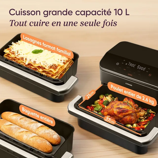 Hauptansicht von Cosori TwinFry 10 L · Heißluftfritteuse mit flexibler Doppelzone