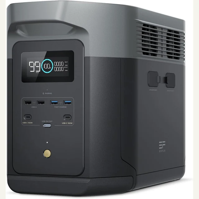 Hauptansicht EcoFlow DELTA 2 Max, 2.048 Wh, 2.400 W, LiFePO4 und bis 6 kWh