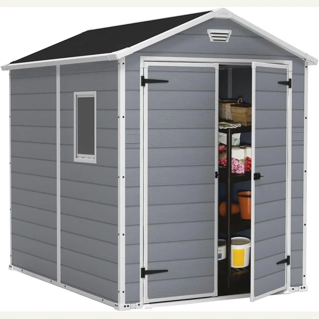 Hauptansicht Keter Manor 6x8 DD, ca. 7,6 m³, Doppeltür und Boden
