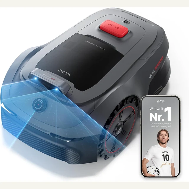 Hauptansicht MOVA ViAX 500, bis 600 m², 360°-LiDAR und Dual-KI-Vision
