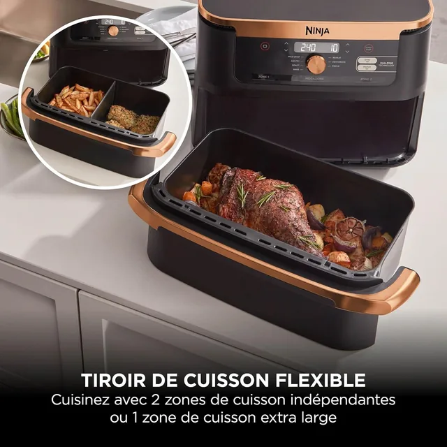 Hauptansicht von Ninja Foodi FlexDrawer AF500EUCP · Heißluftfritteuse 10,4 L mit 2 Zonen