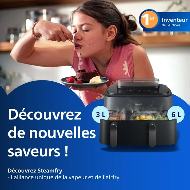 Hauptansicht von Philips Airfryer Serie 5000 · Doppelkorb 9 L mit Dampffunktion