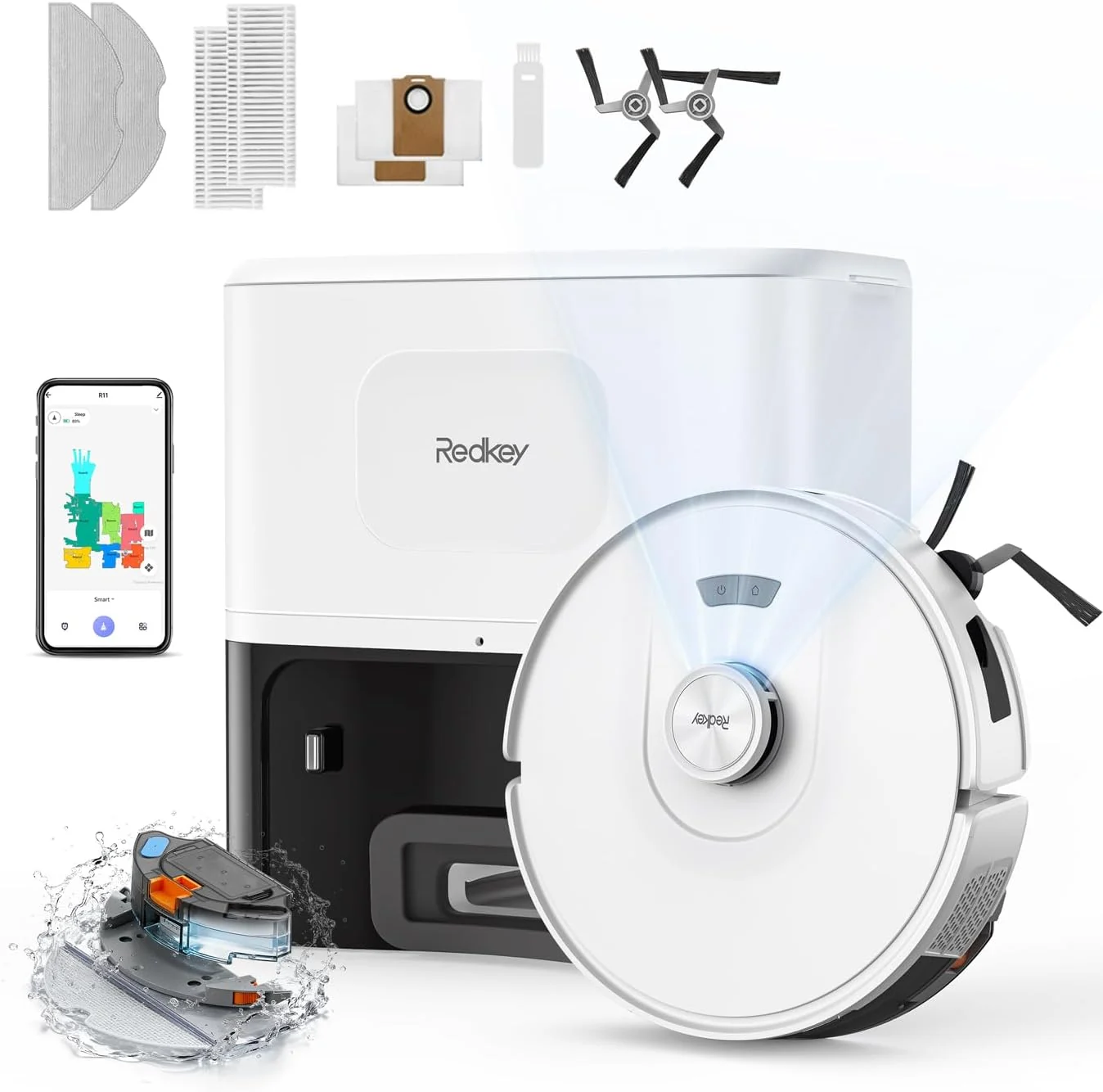 Redkey D8 · Saugroboter mit automatischer Entleerung: Hauptansicht